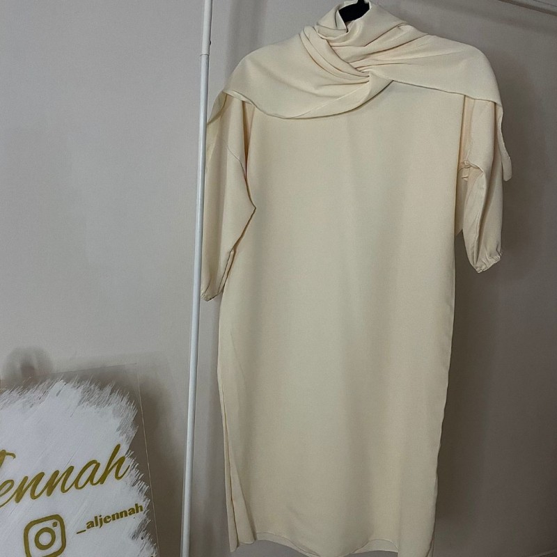 Abaya voile intégré Beige